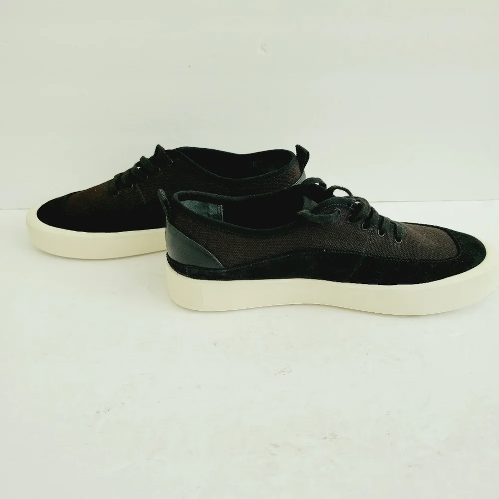 NEW Vince Grady Low Top Sneakers Black Round Toe Lace Up Size 7